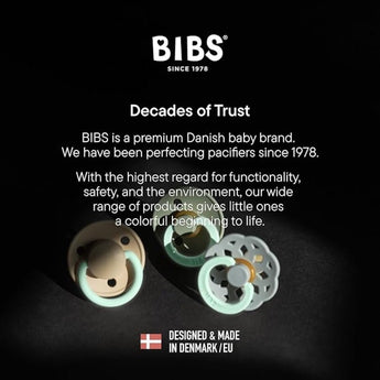 Bibs Colour Anatomical Glow Latex Pacifiers 2 Pack | Soother - My Little Thieves