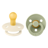 Bibs Colour Classic Round Pacifier 2 Pack Latex | Baby Soother - My Little Thieves