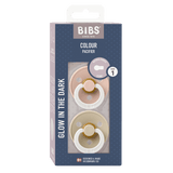 Bibs Colour Latex Glow Pacifiers 2 Pack | Night Soother - My Little Thieves