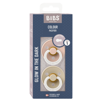 Bibs Colour Latex Glow Pacifiers 2 Pack | Night Soother - My Little Thieves