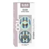 Bibs Round Pacifier Studio Colour 2 Pack Latex | Newborn Soother - My Little Thieves