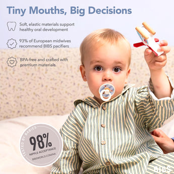 Bibs Round Pacifier Studio Colour 2 Pack Latex | Newborn Soother - My Little Thieves