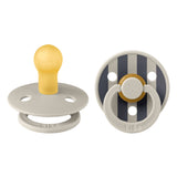 Bibs Round Pacifier Studio Colour 2 Pack Latex | Newborn Soother - My Little Thieves