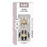 Bibs Round Pacifier Studio Colour 2 Pack Latex | Newborn Soother - My Little Thieves