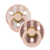 Bibs Round Pacifier Studio Colour 2 Pack Latex | Newborn Soother - My Little Thieves