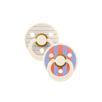 Bibs Round Pacifier Studio Colour 2 Pack Latex | Newborn Soother - My Little Thieves