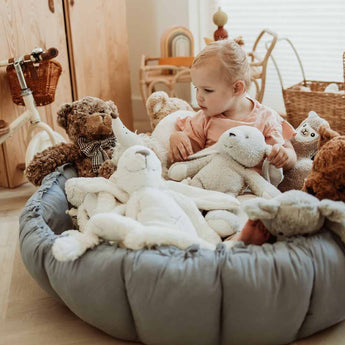 Bloom Dusty Blue Organic Babymat - My Little Thieves