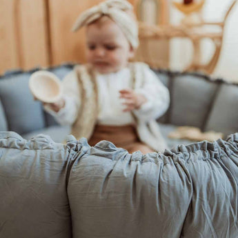 Bloom Dusty Blue Organic Babymat - My Little Thieves