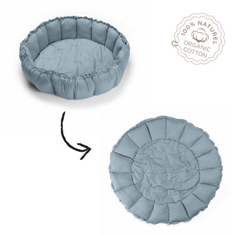 Bloom Dusty Blue Organic Babymat - My Little Thieves