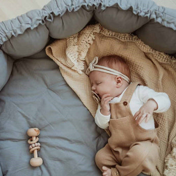 Bloom Dusty Blue Organic Babymat - My Little Thieves