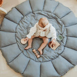 Bloom Dusty Blue Organic Babymat - My Little Thieves