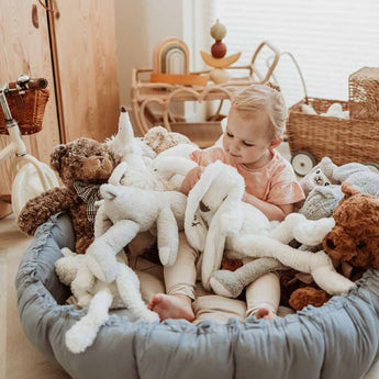 Bloom Dusty Blue Organic Babymat - My Little Thieves