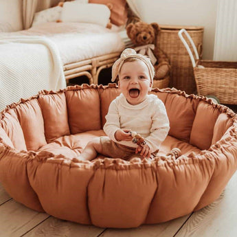 Bloom Tawny Brown Organic Babymat - My Little Thieves