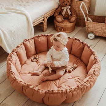 Bloom Tawny Brown Organic Babymat - My Little Thieves