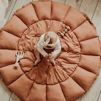 Bloom Tawny Brown Organic Babymat - My Little Thieves