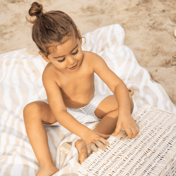 Blue Striped Swim Short - My Little Thieves