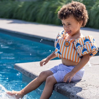 Blue Striped Swim Short - My Little Thieves