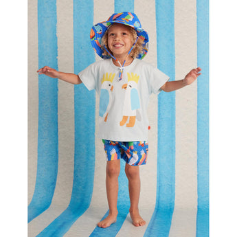 Boys Boardshorts Flamin Galahs Swimsuit | Kids Swim Trunks - My Little Thieves