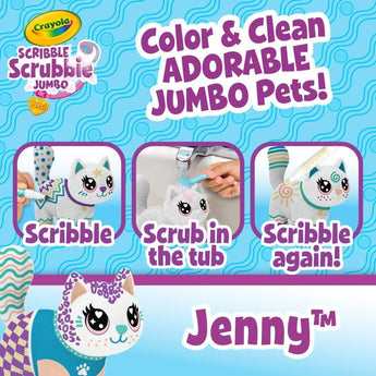 Crayola Scribble Scrubbie Jumbo, Large Posable Animal Toy, 6 Inches, T - My Little Thieves