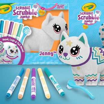 Crayola Scribble Scrubbie Jumbo, Large Posable Animal Toy, 6 Inches, T - My Little Thieves