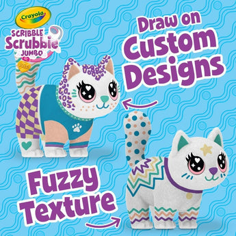Crayola Scribble Scrubbie Jumbo, Large Posable Animal Toy, 6 Inches, T - My Little Thieves