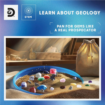 Discovery Classic Gemstone Panning Kit | 24 Treasures Stem Mining Toy - My Little Thieves