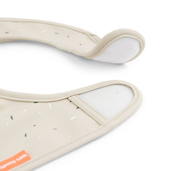 Done By Deer Bib With Velcro 2 Pack | Lalee Design Sandy Beige - My Little Thieves