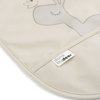 Done By Deer Bib With Velcro 2 Pack | Lalee Design Sandy Beige - My Little Thieves