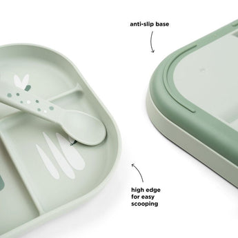 Done By Deer Foodie Compartment Plate Tiny Farm Sand | Anti Slip Kids Plate - My Little Thieves