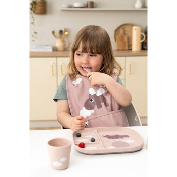 Done By Deer Foodie Compartment Plate Tiny Farm Sand | Anti Slip Kids Plate - My Little Thieves