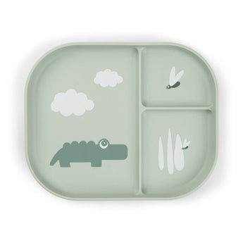 Done By Deer Foodie Compartment Plate Tiny Farm Sand | Anti Slip Kids Plate - My Little Thieves