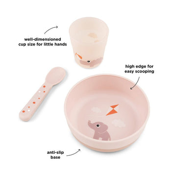 Done By Deer Foodie First Meal Set | Elphee Bowl, Cup & Spoon For Babies - My Little Thieves