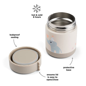 Done By Deer Insulated Food Jar 300ml | Stainless Steel Thermal Container - My Little Thieves