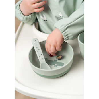 Done By Deer Sleeved Pocket Bib | Croco & Birdee Waterproof Full Cover Bib - My Little Thieves