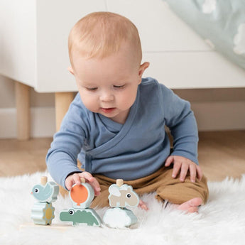 Done By Deer Stacking Toy Happy Clouds Colour Mix | Baby Toys - My Little Thieves