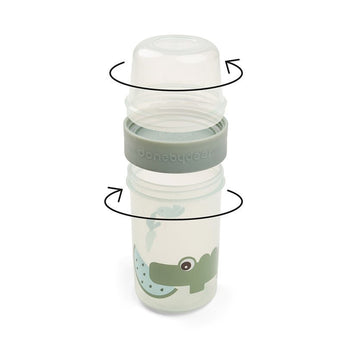 Done By Deer To Go 2 Way Snack Container Large | Croco Design Kids Container - My Little Thieves