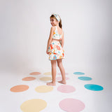 Embroidered Multicolored Flower Top & Skirt Jean Embroidery Set - My Little Thieves