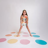 Embroidered Multicolored Flower Top & Skirt Jean Embroidery Set - My Little Thieves