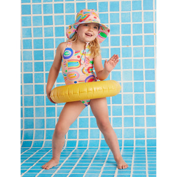 Fancy Fins Girls Elastic Strap Bather Swimsuit | Kids Swimwear - My Little Thieves