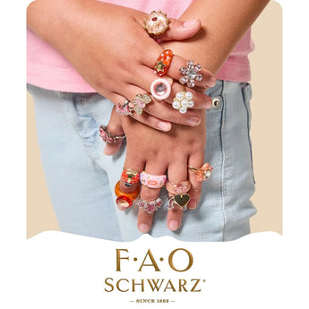 Fao Schwarz Girls Pretend Play Ring Set | 15 Piece Tiny Glam Rings - My Little Thieves