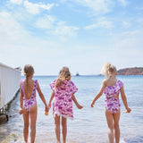 Flower One Piece Pleated Swimwear - My Little Thieves