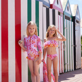 Girls’ Botanical Mix Double Ruffled Bikini Swimwear - My Little Thieves
