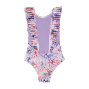 Girls' Romantic One Piece Pleated Swimwear - My Little Thieves