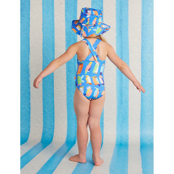 Girls Strap Bather Flamin Galahs Swimsuit | Kids Swimwear - My Little Thieves