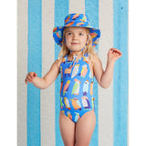 Girls Strap Bather Flamin Galahs Swimsuit | Kids Swimwear - My Little Thieves