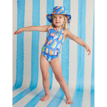 Girls Strap Bather Flamin Galahs Swimsuit | Kids Swimwear - My Little Thieves