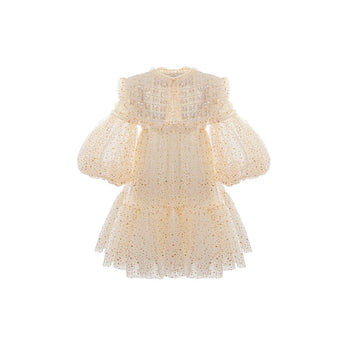 Gold Tulle Dress - For Special Occasions - My Little Thieves