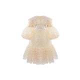 Gold Tulle Dress - For Special Occasions - My Little Thieves