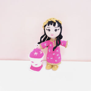 Handmade Traditional Crochet Doll – Hind in Elegant Emirati Dress - My Little Thieves