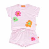 Hej Blomma Girls T Shirt + Shorts Set | Kids Summer Outfit - My Little Thieves